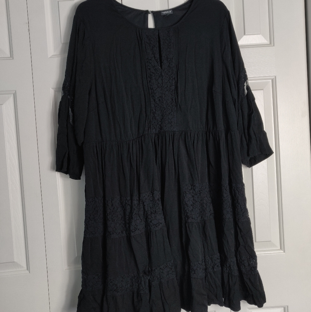 Black knee length dress